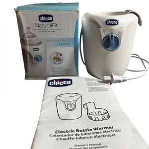 Chicco White and Blue Baby Bottle and Food Warmer Like New Box has slight damage